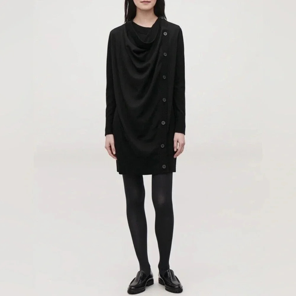 COS Draped Wool Dress Size Small